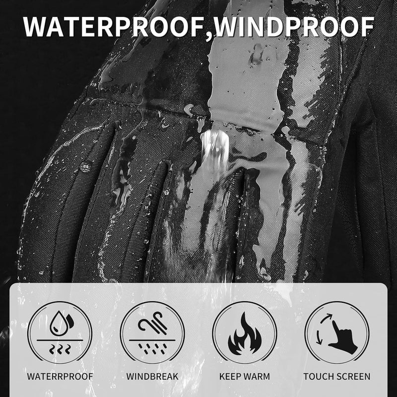 Odtmger Ski Gloves,Winter Waterproof & Warm Snow Gloves for Parent Child Kids-Skiing,Cycling,Motorcycle,Running - Image 2